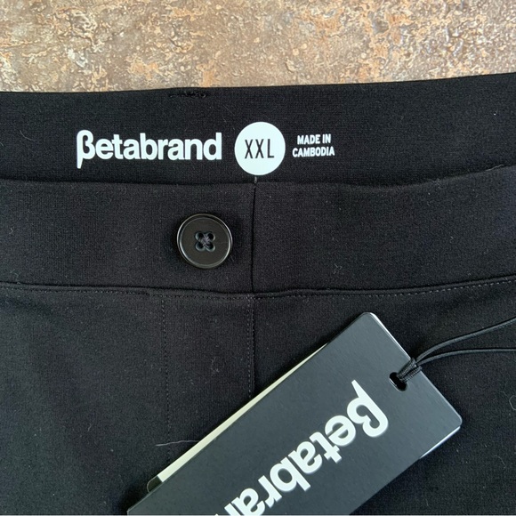 NWT Betabrand Black Classic Dress Yoga Pants Flat Front Bootcut Size 2XL - Picture 2 of 3